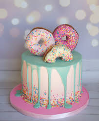 Donut Drip Cake Cool Birthday Cakes Cake Donuts Drip Cakes