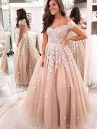 Wearing a classic sheath lace wedding dress means you can accessorize to make the look your own. Off The Shoulder Champagne Wedding Dress Off 67 Medpharmres Com