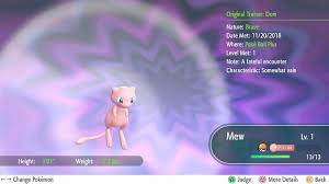 Head back north and up nugget bridge and go back towards the youngster trainer from the picture above. How To Get Mew In Pokemon Let S Go