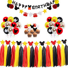 You don't need to search forever the best deals on mickey mouse party supplies, just compare between the packs below which cover pretty. Mickey Mouse Birthday Party Decorations Supplies Mickey Mouse Happy Birthday Banner Mickey Mouse Cake Topper With