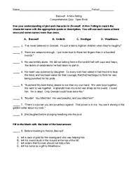 Have fun making trivia questions about swimming and swimmers. Beowulf A New Telling Quiz And Answer Key By Smart Language Arts