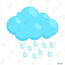 Imágenes animadas de lluvia en la categoría de clima. Nube Con Gotas De Lluvia Icono Estilo De Dibujos Animados Vector De Stock Crushpixel