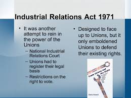 Reinstatement of a workman by an employer f) the assignment or allocation by an employer of duties or specific tasks to a workman ➢ section 13(3) industrial relations act 1967. Industrial Relations Act 1971