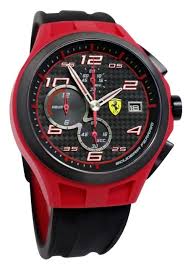 Ferrari Laptime Chronograph 44mm Silikon Kayis Ve Karbonfiber Kadran Kol Saati Ferrari Aksesuarlar Kayis