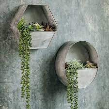 Zinc Wall Planters By Vagabond Vintage Seven Colonial Wall Planter House Plants Decor Metal Wall Planters