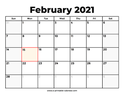Thank you for choosing us for your february 2021 calendar needs. February 2021 Calendar