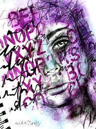 Pencil Face Drawing Mixed Media Art Tutorials Mixed Media Art Tutorials Face Drawing Word Drawings