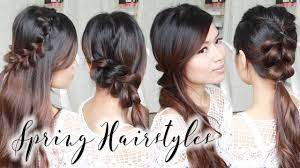 You can have both style and usual long hair as well. Cute Easy Spring Hairstyles Braided Hair Tutorial For Long To Medium Hair Youtube