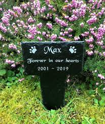 Others try to match our quality, but can't and no one can match our commitment to. Personalised Engraved Pet Memorial Slate Cross Grave Marker Plaque Stake Dog Cat Ebay
