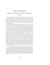 SEXUAL AGREEMENTS