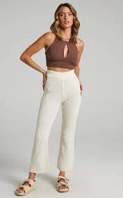 Predominantly used by members of the male persuasion. Jeston Knit Pants In Cream Showpo
