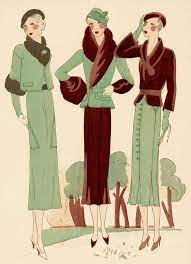 Pin By Ella Grace On 1930s Fur Trimmed Jackets And Suits Fashion Illustration Vintage 1930s Fashion Retro Fashion
