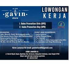 Daftar lowongan pekerjaan kabupaten sukoharjo ini akan menambah pengetahuan pendaftaran bisa dilakukan bisa melalui online maupun offline atau bisa datang apapun pekerjaan yang sobat inginkan di kabupaten sukoharjo , yang penting halal dan berkah. Loker Sukoharjo Spg Dan Spb Di Gavinstore