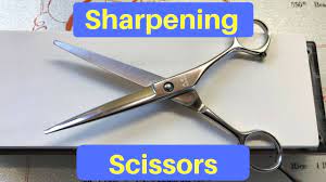 Sharpening Barber Scissors Youtube How To Sharpen Scissors Scissors Hair Shears