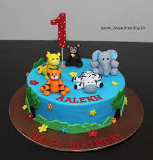 1st Birthday Cake Cartoon Images Animals Theme Small Customized Designer Fondant Cake For Boy S 1st Birthday By Sweet Mantra Customized 3d Cak Cake Designs For Boy Cake Cartoon Birthday Cake