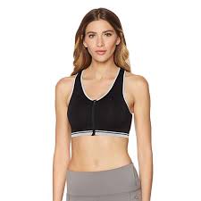 Copper Fit Zip Front Seamless Sports Bra