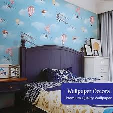 The distressed wood pattern gives the look of reclaimed materials while the cool toned color. Kids Room Wallpaper Colourful Children S Room Wallpaper