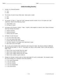 1) a student measures the mass of an 8 cm3 block of brown sugar to be 12.9 g. Understanding Density Grade 7 Free Printable Tests And Worksheets Helpteaching Com