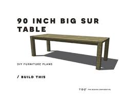Diy Furniture Plans How To Build A 90 Inch Big Sur Table The Design Confidential Diy Furniture Diy Furniture Easy Diy Furniture Plans
