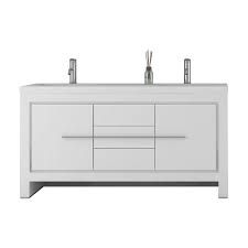 Check spelling or type a new query. Jade Bath Sloan 60 Inch Double Freestanding Modern White Bathroom Vanity With Basin The Home Depot Canada