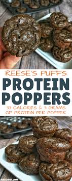 A Low Calorie Dessert Or Snack Recipe Made From Reese S Puffs That Packs All The Great Chocolate Pean No Calorie Foods No Calorie Snacks Healthy Protein Snacks