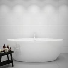 Black And White Bathroom Floor Tiles Uk Wickes White Gloss Ceramic Tile 360 X 275mm Wickes Co Uk White Tile Bathroom Walls Bathroom Wall Tile White Bathroom Tiles