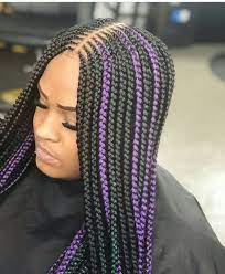 Cornrow Natural Hairstyles 2019 25 Most African Inspired Purple Box Braids Braided Hairstyles Cornrow Hairstyles