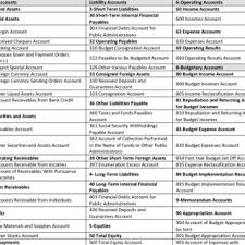 Chart Of Accounts Of Higher Education Institutions