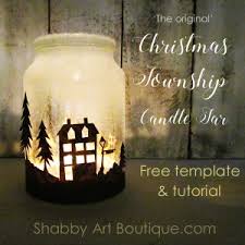 Shabby Art Boutique How To Make A Christmas Township Candle Jar