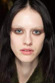 Givenchy Fall 2016 Ready To Wear Fashion Show Beauty Vogue Bleached Brows Bleached Eyebrows Dark Hair Light Eyebrows