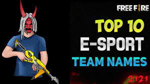 The ranking is updated in two weeks, and teams move up or down based on their recent performance in competitive matches over the last 6 months. Free Fire Esport Team Names Top 10 Names Esport Team Names For Free Fire Youtube