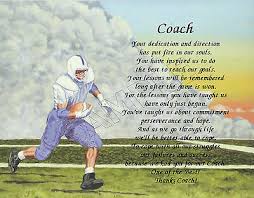football coach personalized print poem
