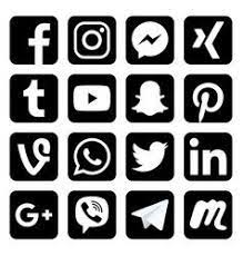 Social Networks Black App Icons Poster Vector Black App Iphone Photo App App Icon