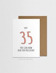 Birthday Card From The President Happy 35th Birthday Card Printable Bday Card For Best Friend Etsy Happy 35th Birthday Birthday Card Printable 35th Birthday