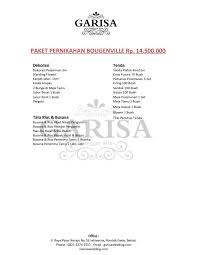 Harga paket pernikahan gedung aula. Harga Paket Pernikahan Garisa Wedding Organizer