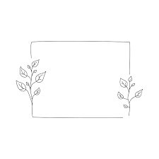 Minimalist Rustic Floral Frame Svg Botanical Frame Square Etsy Floral Doodle Thank You Card Template Floral