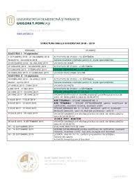 Acasa universitate masterate managementul serviciilor de sănătate structura an universitar. Structura Anului Universitar 2018 2019 Limba Romana Pdf