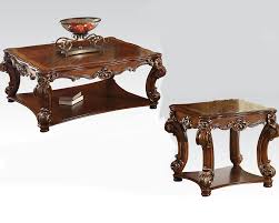 Replicated blackened wood finish with gray textural grain. Acme Vendome Cherry Coffee Table Chaise Lounges Living Room Furniture Westmead Is Edu Ph