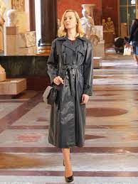 Higgs Leathers 32 To 48 Bust Kathleen Ladies Navy Leather Db Trench Coats Long Leather Coat Leather Coat Womens Leather Coat