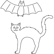 Halloween Black Cat Coloring Page - Get Coloring Pages