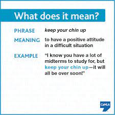 Idiom Keep Your Chin Up Https Www Facebook Com Camlaglobal English Words Learn English English Idioms
