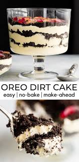 This Easy Dirt Cake Recipe Oreo Dirt Pudding Is One Of Our Favorite No Bake Desserts Crushed Oreos Are Laye Dirt Cake Dirt Cake Recipes Dessert Recipes Easy