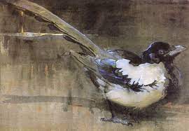 The Magpie Painting Joseph Crawhall Oil Paintings Animal Paintings Oil Painting Reproductions Birds Painting
