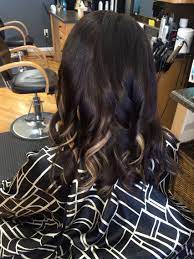 Brown hair with blonde highlights. Hair Dark Chocolate Brown With Blonde Peekaboo Highlights Dark Hair With Highlights Hair Color Chocolate Dark Hair