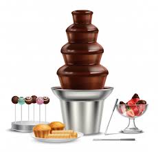 Free Vector Chocolate Fountain Realistic Composition Almost files can be used for commercial. chocolate fountain realistic composition