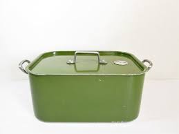 Green Roasting Pan With Lift Tray By National Silver Company Vintage Cookware Vintage Cookware Roasting Pan Roasting