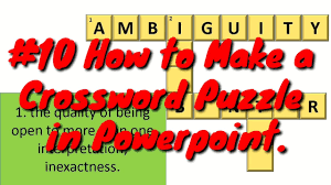 Create and print your own crosswords, word searches, and more 10 How To Make A Crossword Puzzle In Powerpoint Ppt Powerpoint Tutorial Ppttutorial Youtube
