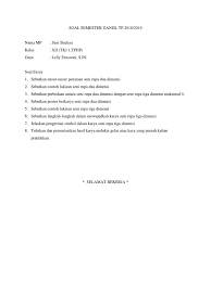 Tanah liat, lilin, gips, plastisin. Soal Essay Tentang Seni Rupa 2 Dimensi Dan 3 Dimensi Masnurul