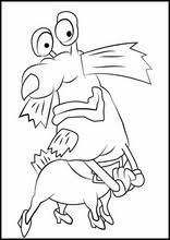 Real monsters cartoon graphic shirt. Coloring Pages Aaahh Real Monsters L0