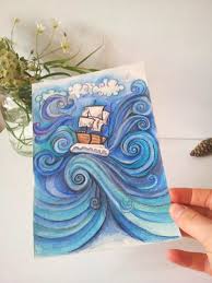 Pin By Amanda On Handmade Finds Ocean Drawing Boat Drawing Beach Drawing